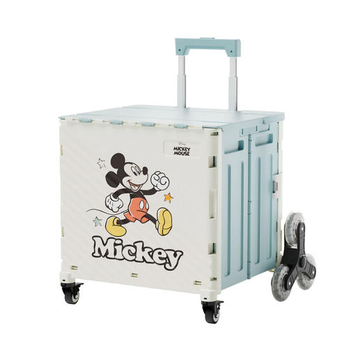 DISNEY迪士尼米奇朱迪购物买菜车收纳营地车手推车颜值家用升级款大容量 米奇八轮爬楼款-多功能-可斜拉 商品图4