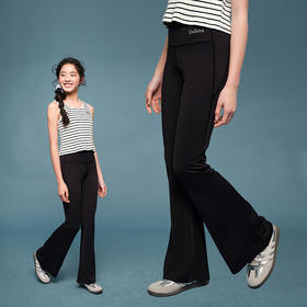 笛莎Deesha青少年女童裤子2025夏季女童微喇瑜伽裤