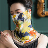 纯新真丝印花蒙面巾，100%桑蚕丝针织双面绸挂耳围脖WY-1021 商品缩略图2