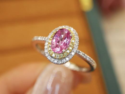 0.7ct刻面帕帕拉恰蓝宝石戒指 商品图0