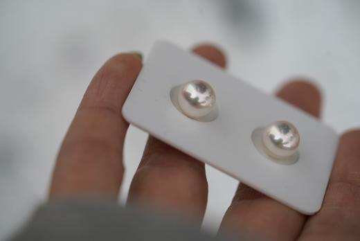 耳钉定制天团系列「天女  铂金灰 澳白」 商品图3