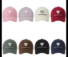 emis爱心装饰棉鸭舌帽棒球帽男女同款情侣款（CO）