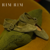 RIMRIM塑型马皮鞋法式复古圆头浅口羊反绒舒适奶奶鞋手工秋季女2430 商品缩略图3