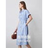 初语条纹衬衫连衣裙女夏季收腰显瘦短袖长裙 商品缩略图3