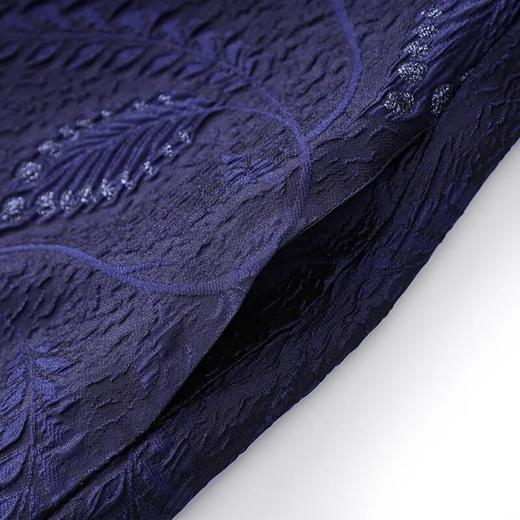 【高货wl】全新升级【铂金会员293/天猫399/差价106】(01654) 洛诗琳25女夏新款高级感时尚优雅浮雕提花鎏金短袖连衣裙 商品图3