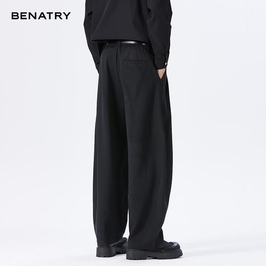 贝纳川精仿毛料双色肌理弯刀裤ECF132007 商品图12