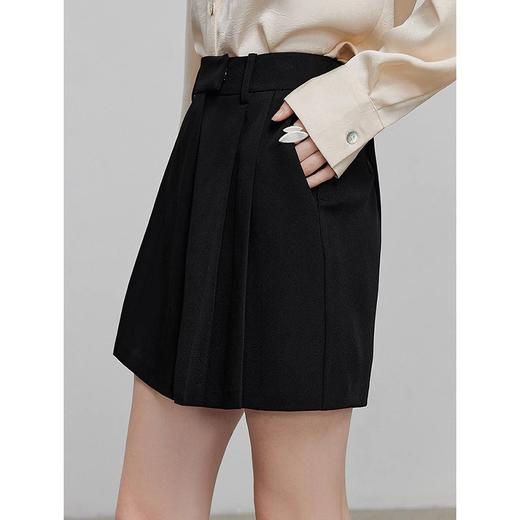 初语 智性miu系百褶裙裤休闲短裤女 2025新款减龄百搭a字阔腿裤子 商品图2