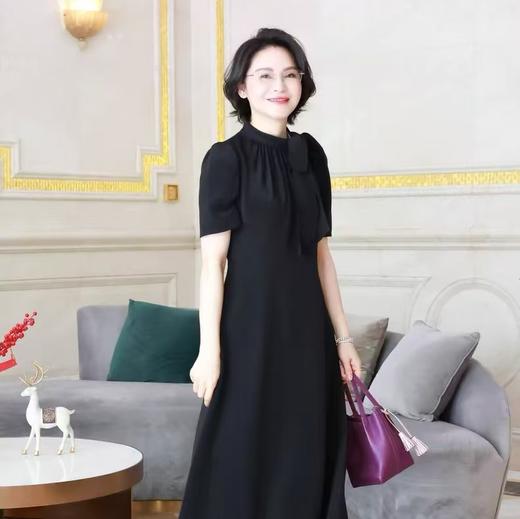 【à perles】Max*重磅级弹力重绉小立领连衣裙 商品图1