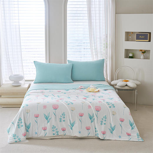 多喜爱沁柔凉感夏薄被芯/空调被（花漾清梦/花影逸梦/素影雅静）【沁柔凉感丝】【双面凉感】 【双A类标准】沁凉柔肤 舒睡一夏 有效抑菌 可水洗机洗 凉如水 柔如丝 商品图0