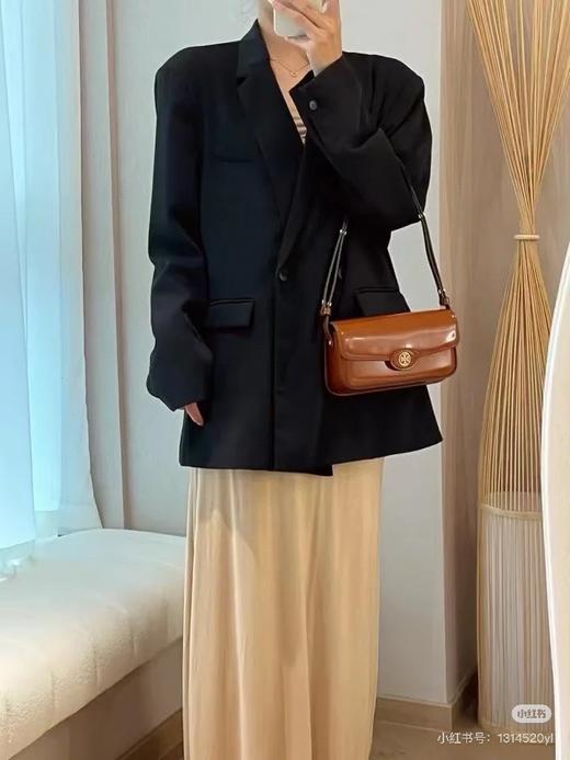 T*B休闲亮面经典单肩包豆腐翻盖包法棍包 商品图9