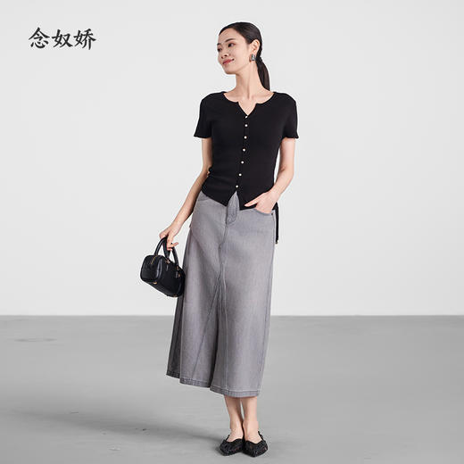 【商场同款】CNK5496 “双色针织” 显瘦好穿 透气干爽 版型基础好搭配 商品图13