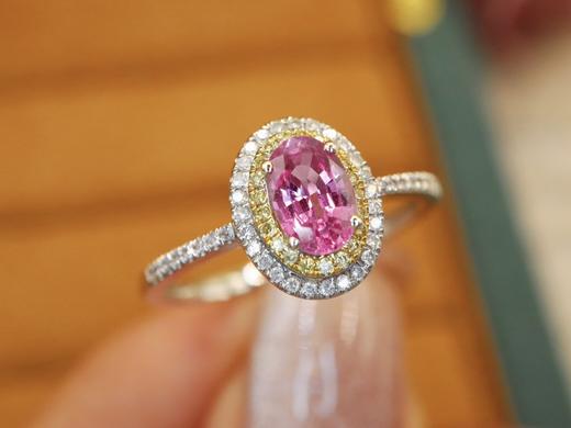 0.7ct刻面帕帕拉恰蓝宝石戒指 商品图1