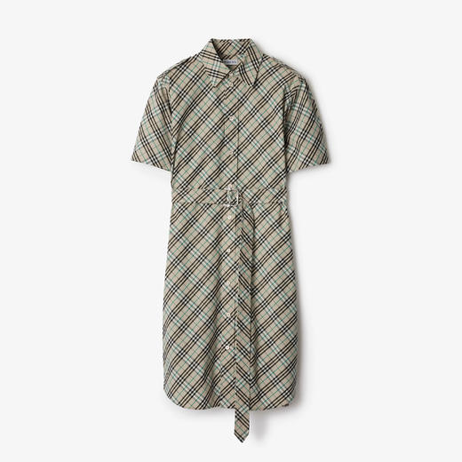 BURBERRY 巴宝莉 女士格纹棉质短袖衬衫裙 格子 8103472 C1849 商品图0