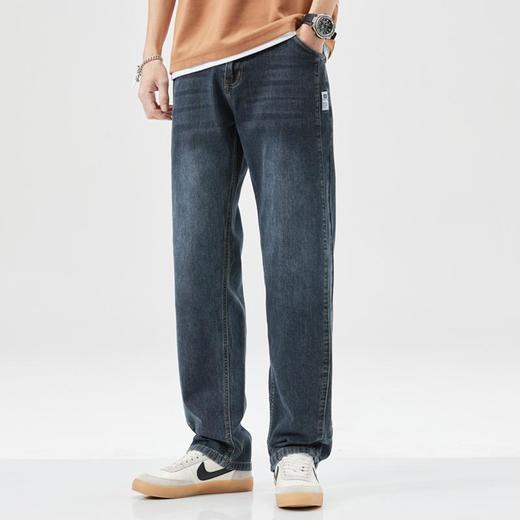 圣得西小众牛仔裤宽松直筒长裤子男士2025春夏新款阔腿休闲男裤 商品图3