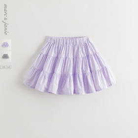 马克珍妮女童文艺格纹蛋糕短裙半身裙儿童裙裤2025夏装新款550875