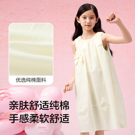 巴拉巴拉女童裙子儿童连衣裙2025新款夏装中大童无袖裙子甜美纯棉 商品图3