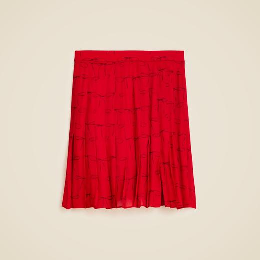 海报模特款清仓特价！Jcrew 红色蝴蝶结印花雪纺半裙 原价1500+ 现在只要￥398直邮到手 商品图6