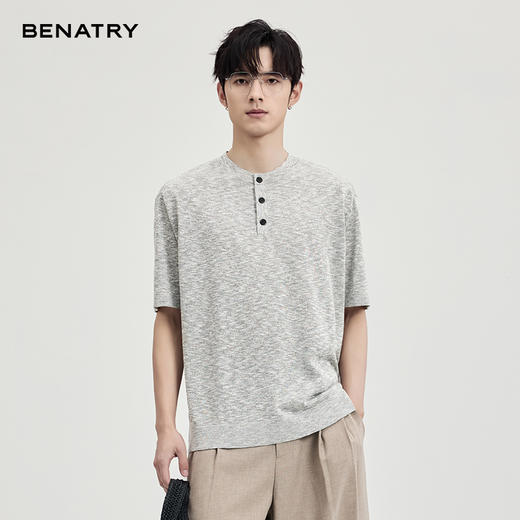 贝纳川竹节麻短袖T恤ECF127001 商品图0