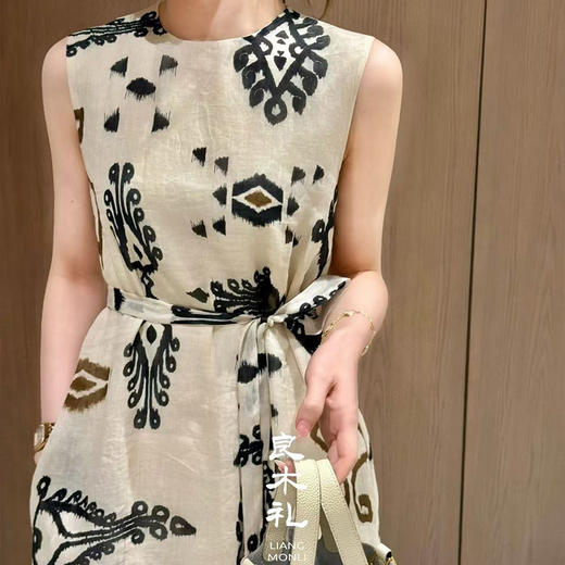 【部分现货】良木礼复古苎麻连衣裙（0749） 商品图2