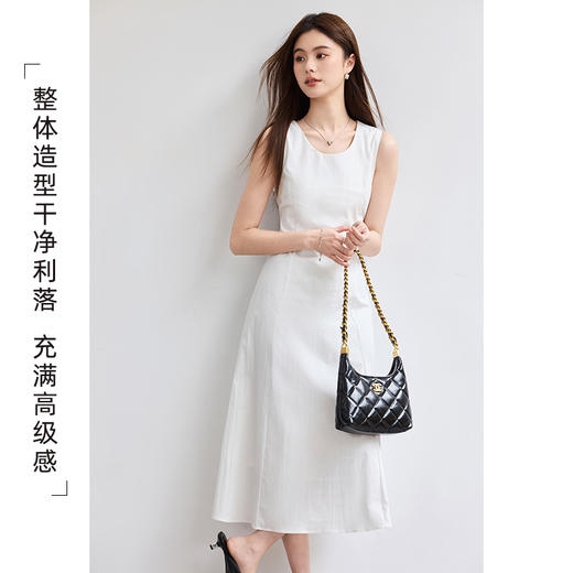 VICTORIA&VERA夏季“涟漪漫舞”复古轻盈感甜美波点屁帘基础无袖连衣裙 商品图5