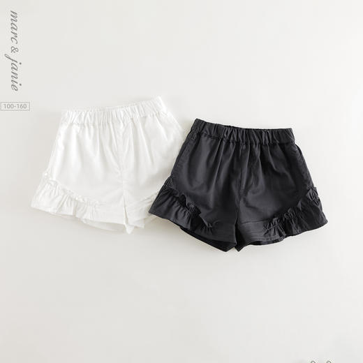 【柔软匹马棉】马克珍妮女童花边拼接短裤儿童裤子夏装新款550829 商品图0