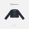 COCO ZONE 刘一一 【100亚麻】撞色复古舒适无扣外套 CD1A0719 商品缩略图0