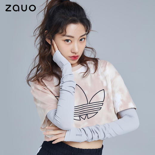 【分仓直发包邮】zauo冰丝防晒堆堆袖（白/黑/灰/肤/蓝/粉）ZA.XT.04.20.X2 商品图1