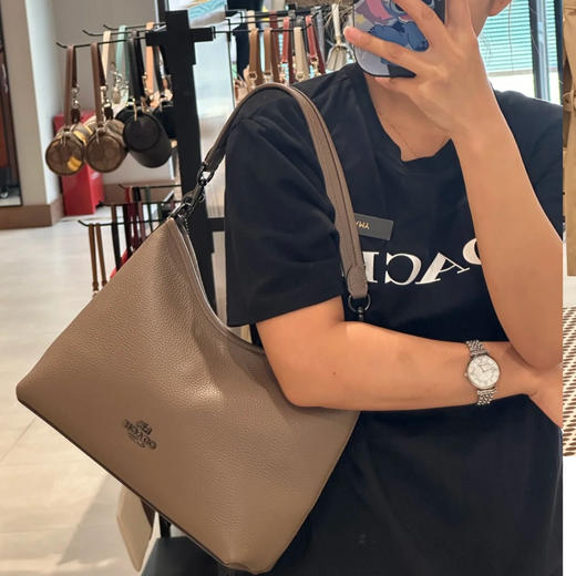 出口内销蔻家经典男女款老花T恤字母简洁棉T 商品图7