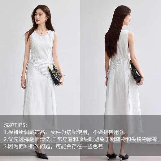 VICTORIA&VERA夏季“涟漪漫舞”复古轻盈感甜美波点屁帘基础无袖连衣裙 商品图2