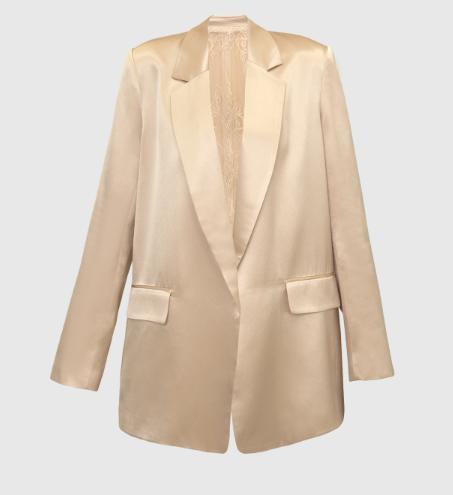 QG22030#醋酸蕾丝拼接外套 商品图0