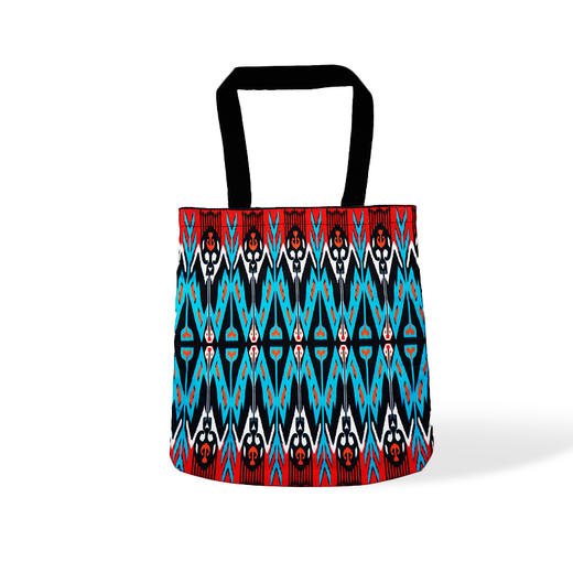 至爱疆物·艾德莱斯帆布包  民族风纹样碰撞简约包型 商品图0