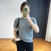 柜货！100精纺高支棉线！藏肉显瘦没得说！圆领针织短袖T恤女25春夏款！ 商品缩略图7