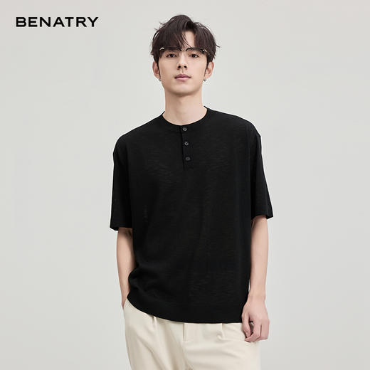 贝纳川竹节麻短袖T恤ECF127001 商品图6