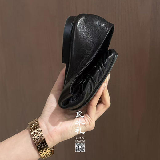 【特价不退不换】【不换不退】良木礼羊皮平头单鞋（6369-45） 商品图4