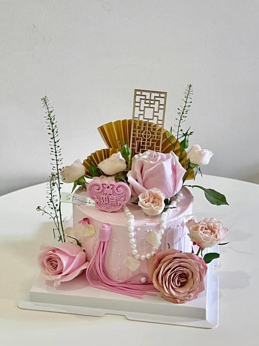 国风鲜花蛋糕 商品图0