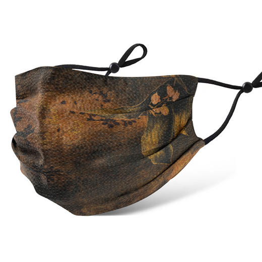 桑蚕丝挂耳口罩四季通用，防风防晒印花面罩薄香云纱WY-0833 商品图3