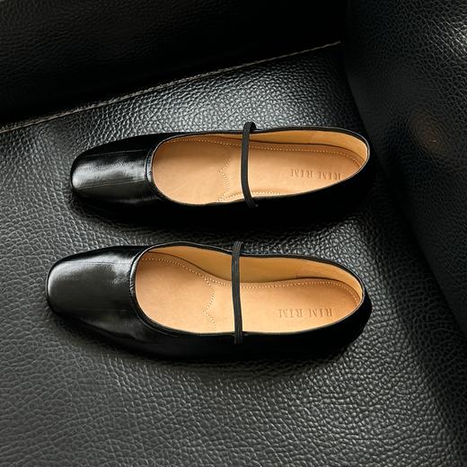 RIM RIM塑型马皮鞋法式爆款百搭粗跟带浅口玛丽珍单鞋复古女鞋2430-1 商品图6