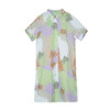 谜底花色连衣裙短袖2025夏季新款复古风印花中长衬衫裙256ML6249 商品缩略图4