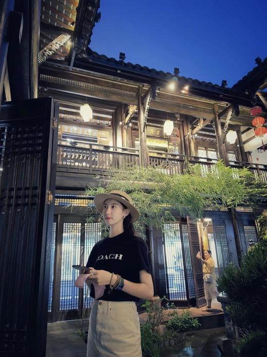 出口内销蔻家经典男女款老花T恤字母简洁棉T 商品图8