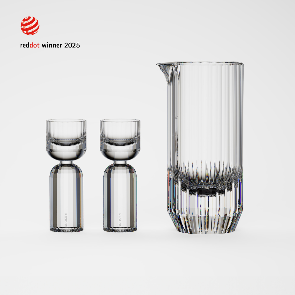 皓影白酒具套装 RESONG日诵家居 水晶玻璃手工雕刻白酒杯礼品