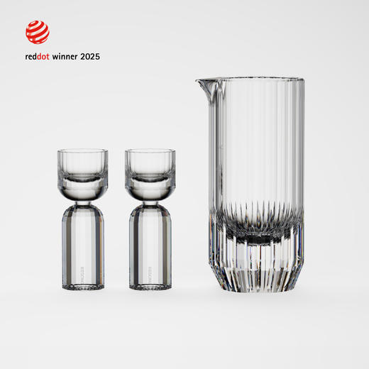 皓影白酒具套装 RESONG日诵家居 水晶玻璃手工雕刻白酒杯礼品 商品图0