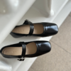 RIMRIM塑型马皮鞋简约设计纯色平底玛丽珍甜美法式一字带舒适2362 商品缩略图2