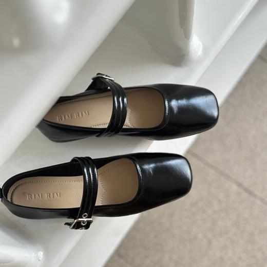 RIMRIM塑型马皮鞋简约设计纯色平底玛丽珍甜美法式一字带舒适2362 商品图2
