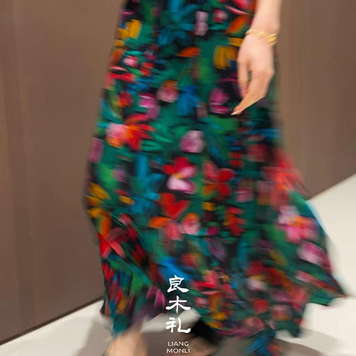 良木礼复古花纹半身裙（0321-1） 商品图2