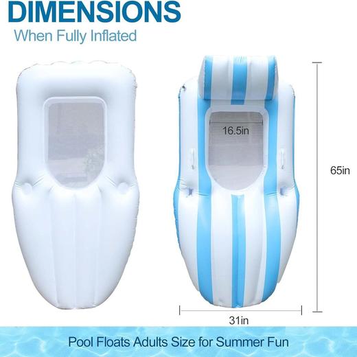 【新款ins披萨浮排充气，夏日玩水新宠】新款ins披萨浮排充气PVC 成人水上躺椅大号 加厚娱乐浮床坐骑拍照-QQ 商品图13