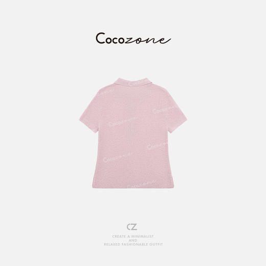 COCO ZONE 刘一一【亚麻】POLO针织衫显瘦气质毛织上衣CD1A0647 商品图1