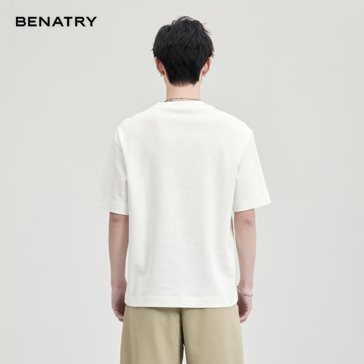 贝纳川破洞珠地提花短袖T恤ECF114002 商品图3