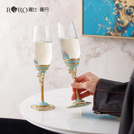 罗比罗丹创意结婚礼物实用闺蜜送哥哥嫂子新人朋友手工香槟杯罗比罗丹珍爱一生香槟杯 商品图2