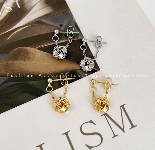 小众品牌原单宋慧乔同款925银针镀金耳环 商品图10