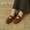RIM RIM2024秋冬新款塑型马皮鞋乐福鞋平底金属扣懒人单鞋英伦风2439 商品缩略图5
